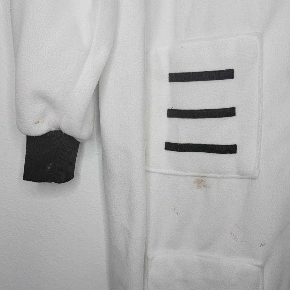 NASA Astronaut One Piece Silver Lilly Pajamas White Sz Adult S Small Halloween - Picture 4 of 7